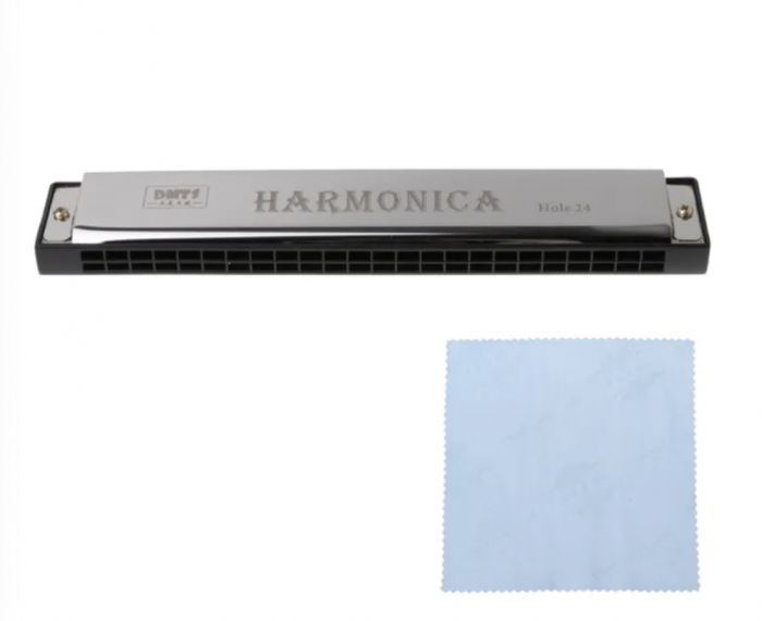 Muzicuta Harmonica cu 24 gauri, din metal