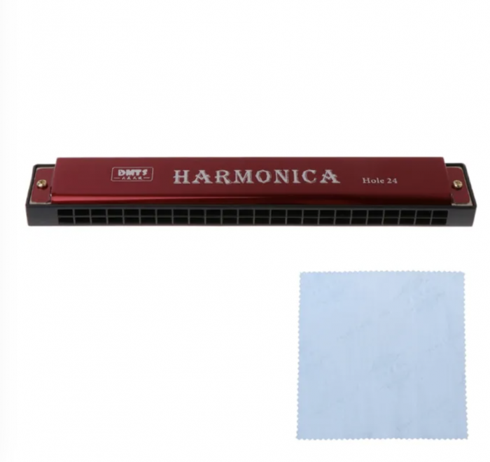 Muzicuta Harmonica cu 24 tonuri, din metal