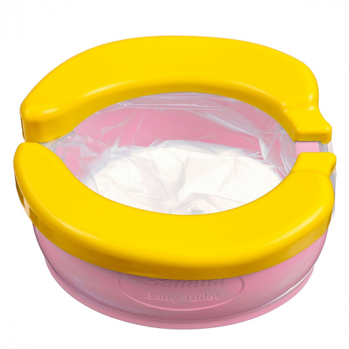 Olita portabila, de calatorie, Banana Travel Potty, roz - Krista® [2]