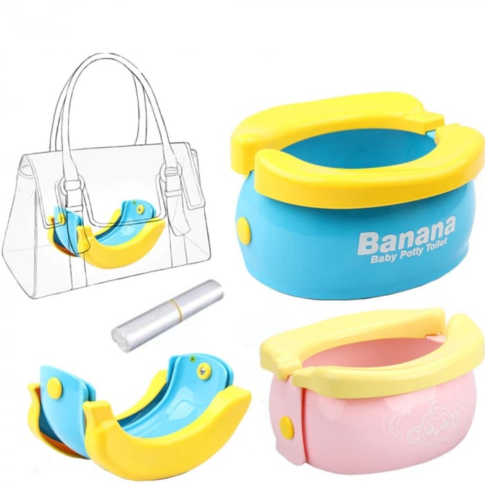 Olita portabila, de calatorie, Banana Travel Potty, verde - Krista® [8]