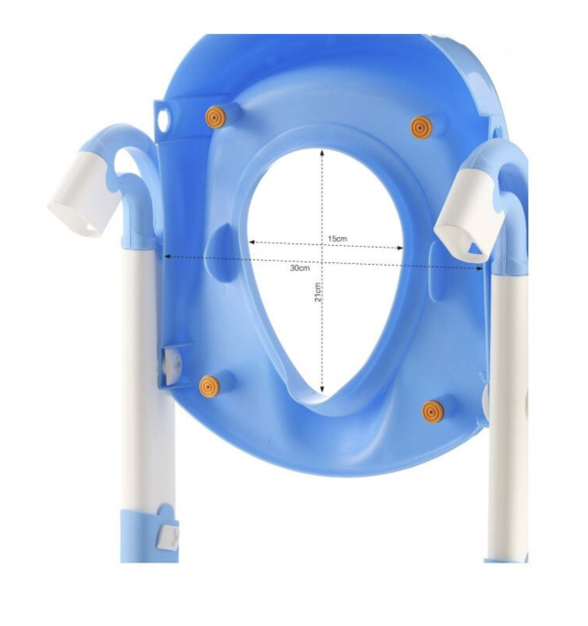 Olita, Reductor toaleta copii si trepte, bleu cu alb, reglabil, pliabil [7]