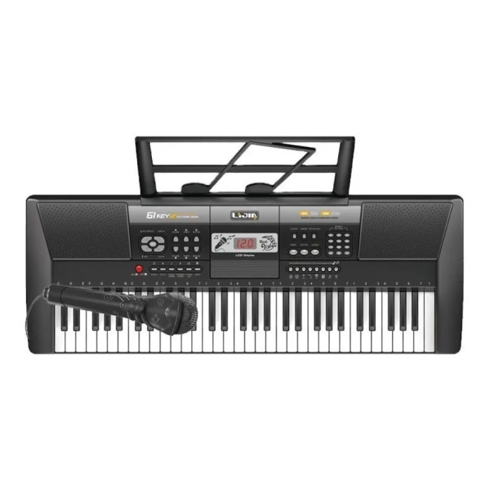 Orga Electronica cu Microfon ,   61 de clape, ecran LCD, functii multiple, 81 x 30 cm