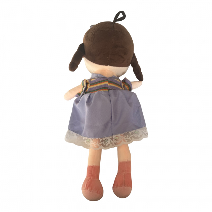 Papusa Ana 45 cm din plus, canta Are mama o fetita, mov [5]