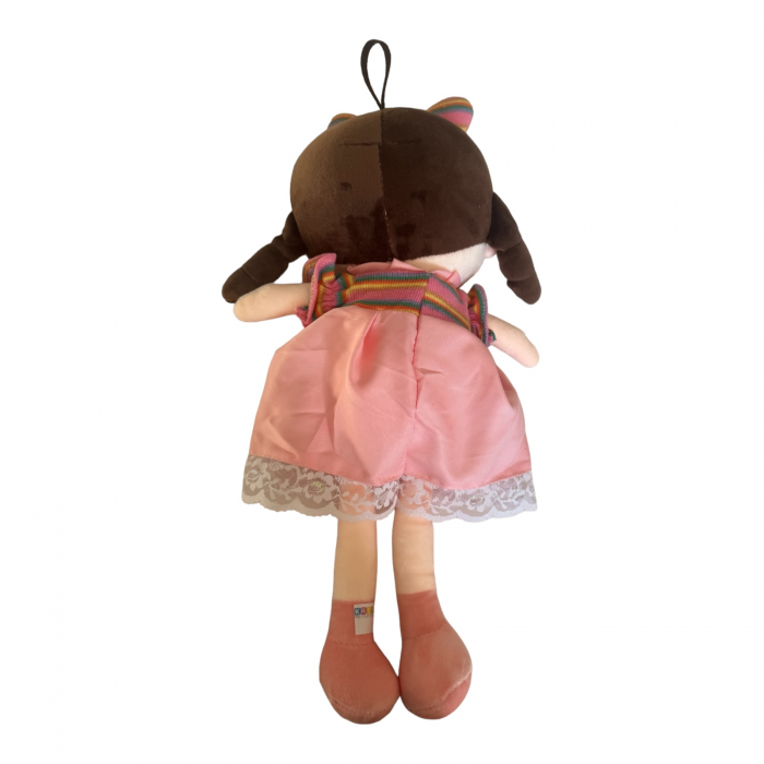 Papusa Ana 45 cm din plus, canta Are mama o fetita, roz [6]