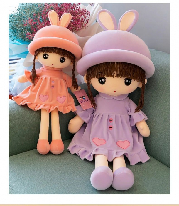 Papusa din plus, spune Tatal nostru, 45 cm, roz [5]