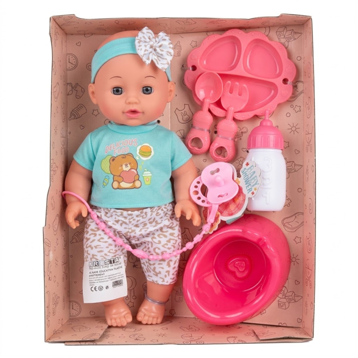 Papusa Bebe in costumas, 30 cm, 10 Sunete, Bea Apa Face Pipi Olita, 3 Ani+ [5]