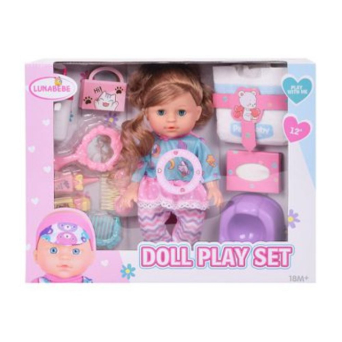 Papusa bebe interactiva Drink & Wet Baby, in limba romana, olita si accesorii, 28 cm, +18 luni [4]