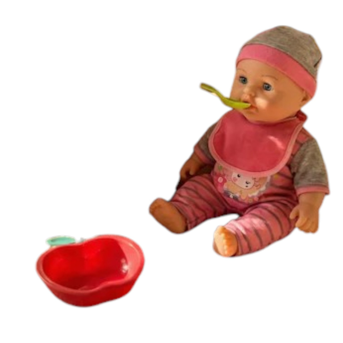 Papusa interactiva bebelus cu 10 sunete in limba romana, corp moale si accesorii hranire, 30 cm, +3 ani [3]