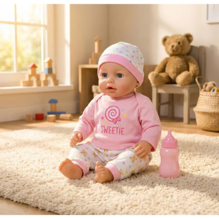 Papusa interactiva Tutu Love cu 10 sunete, biberon roz si haine moi, 30 cm, +3 ani [3]