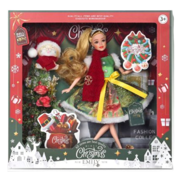 Papusa Zana Elf de Craciun Verde, 30 cm cu Accesorii [2]