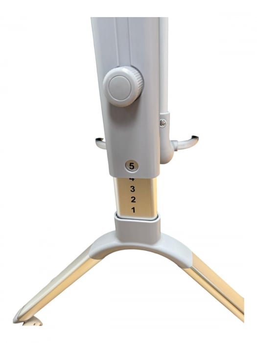 Patut co-sleeper reglabil cu functie de leagan electric, saltea inclusa, cu telecomanda si carusel muzical, A6 crem [8]