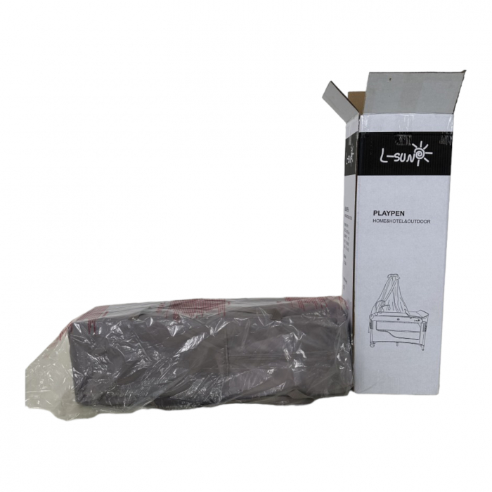 Patut cu saltea de infasat, cu doua nivele, baldachin si carusel P01 verde [8]