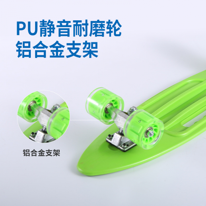 Penny Board Cu Lumini In Roti, verde [3]