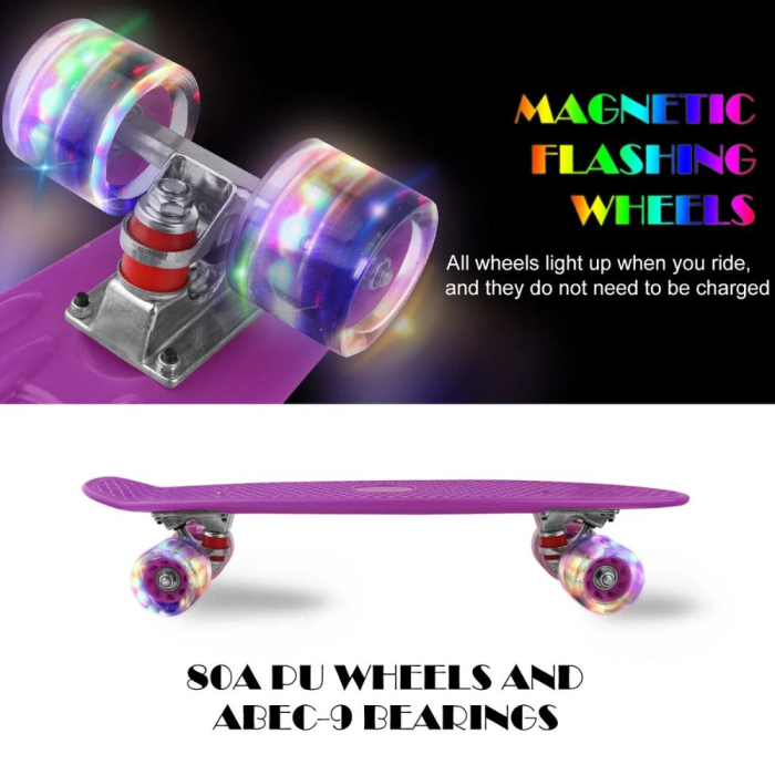 PennyBoard Cu Lumini In Roti, mov [3]