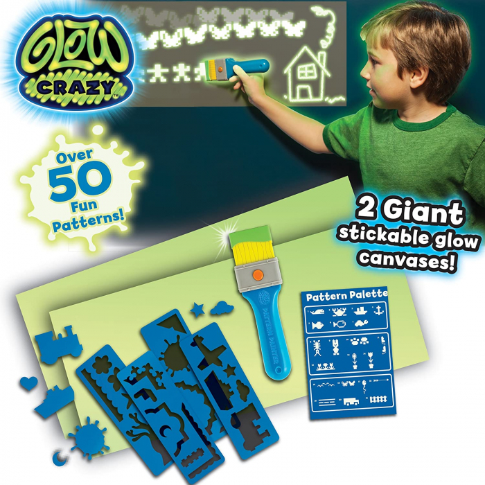 Pensula de creatie cu lumina fluorescenta pe planse, cu 40 de sabloane