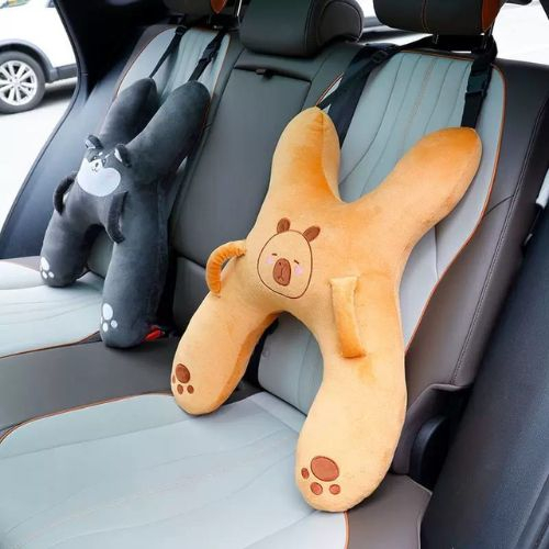 Perna din plus pentru calatorie, cu prindere de centura, suport cap, gat si corp, Gri inchis [4]