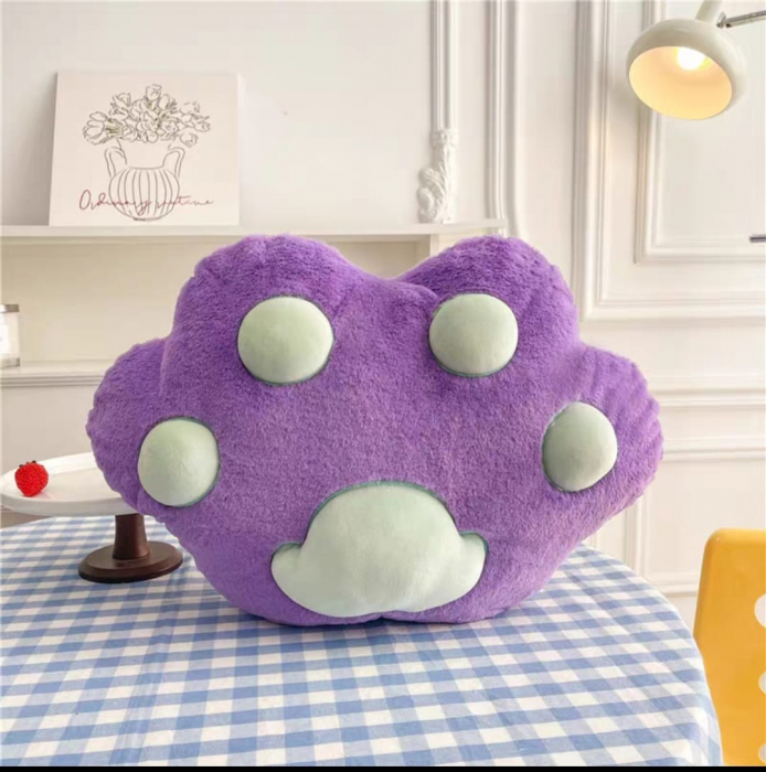 Perna Labuta de animal din plus, 50 cm, mov cu alb [3]