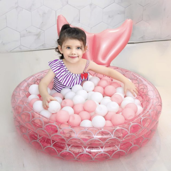 Piscina gonflabila copii Sirena rotunda, PVC, cu scurgere, 120 cm [5]