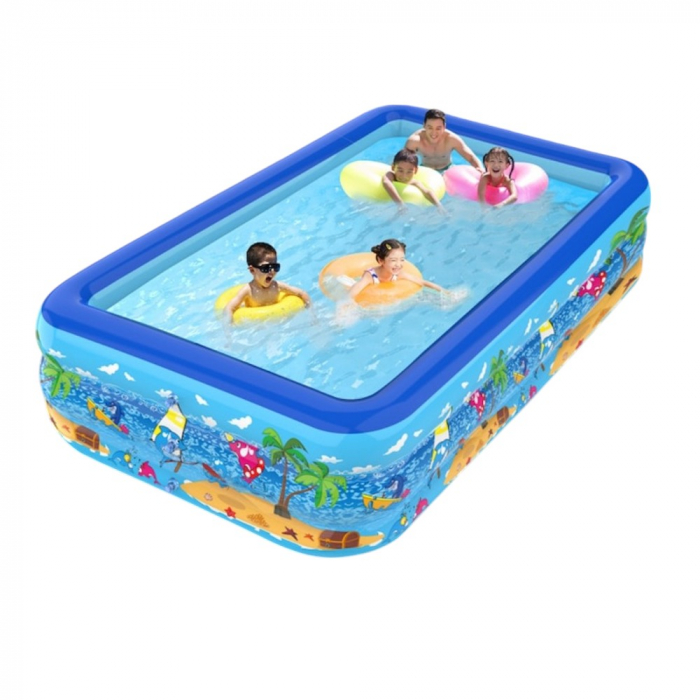Piscina gonflabila cu podea gonflabila, dreptunghiulara 180 x 135 x 55 cm [13]