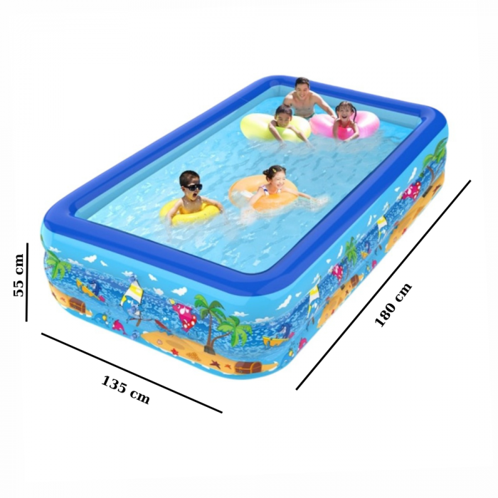 Piscina gonflabila cu podea gonflabila, dreptunghiulara 180 x 135 x 55 cm [14]