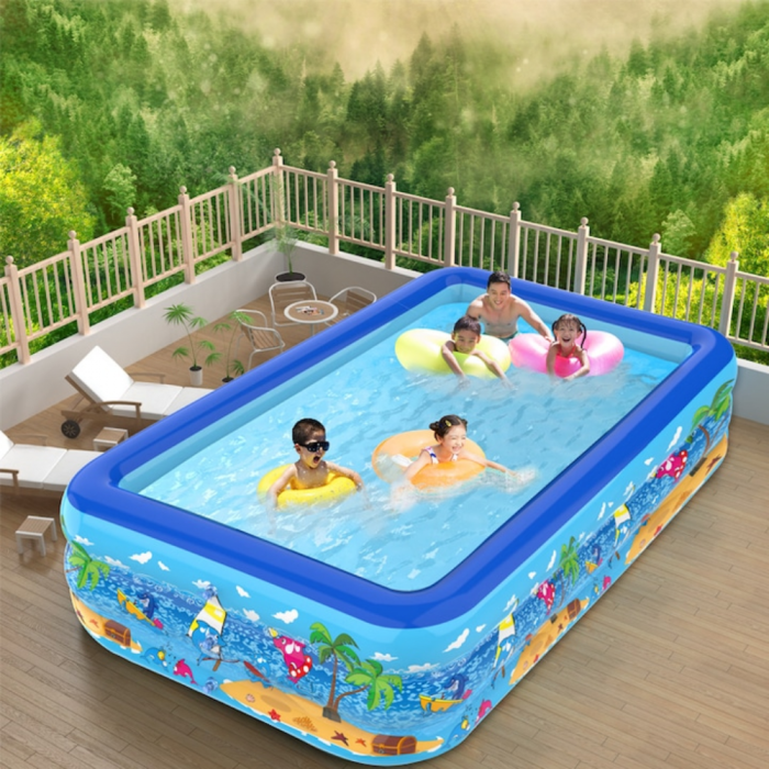 Piscina gonflabila cu podea gonflabila, dreptunghiulara 210 x 138 x 55 cm [10]