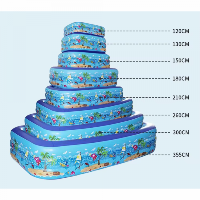 Piscina gonflabila cu podea gonflabila, dreptunghiulara 260 x 165 x 58 cm [13]