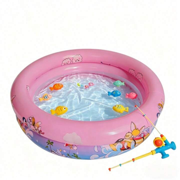 Piscina gonflabila pentru bebelusi si copii mici, 70x70x22 cm, pana la 3 ani, Roz [4]