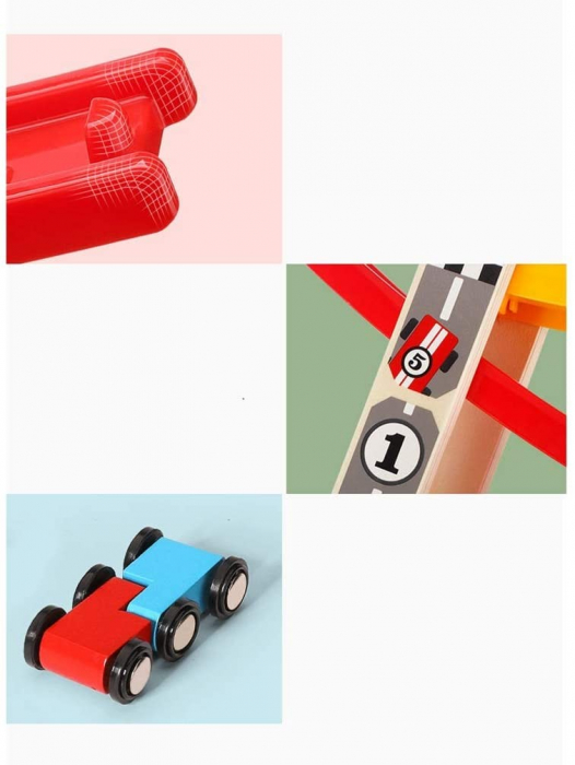 Pista cu masinute pentru raliu, cu 7 nivele, din lemn [4]