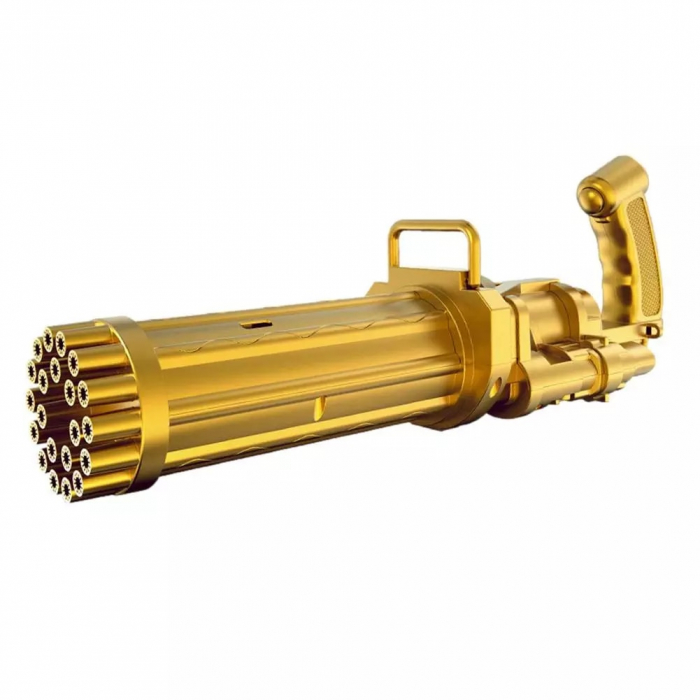 Pistol de facut baloane cu 21 gauri, cu baterii, galben