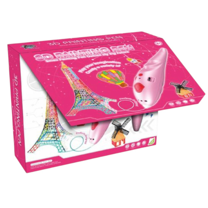 Pix 3D cu 8 filamente si incarcator USB, roz [3]