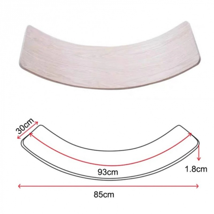 Placa de echilibru din lemn, Balance Board - Curcubeu [7]