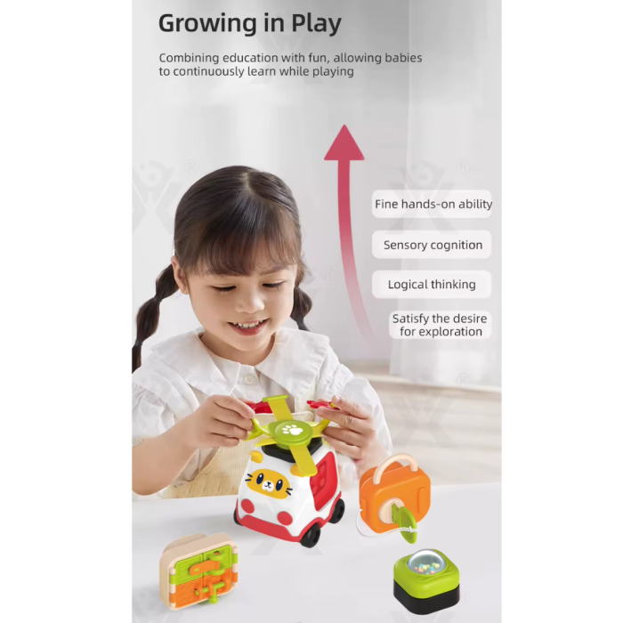 Set 5 piese pentru Placa interactiva cu masinuta si cuburi senzoriale, 18 luni+ [6]