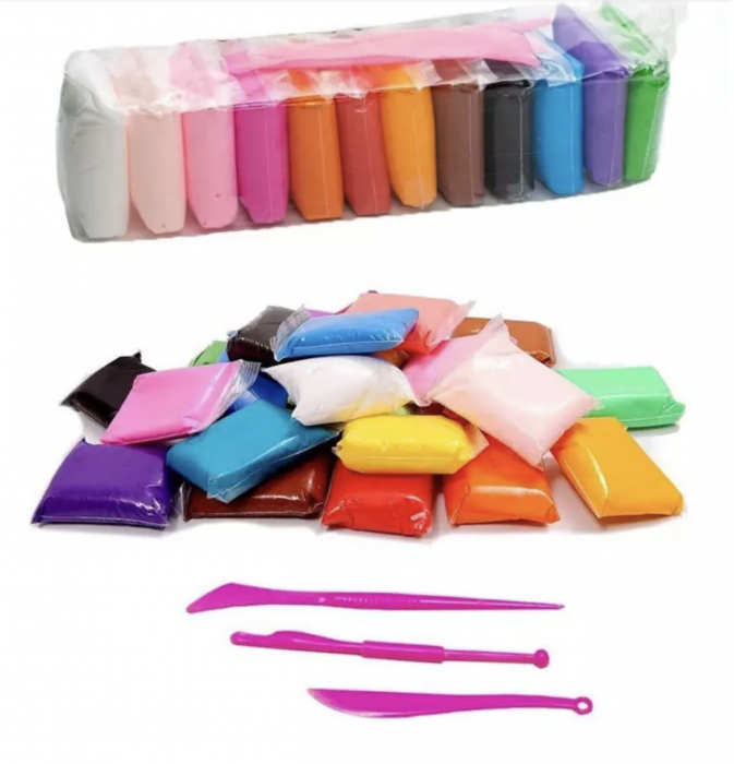 Plastilina Magica Super Clay - Set Creativ de Modelare cu 12 culori