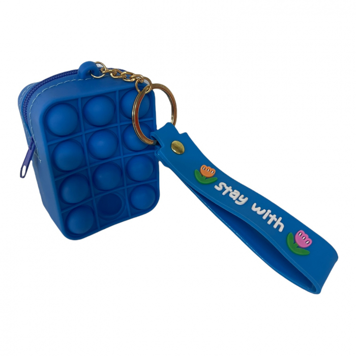 Portofel si portchei pop it, dreptunghi albastru