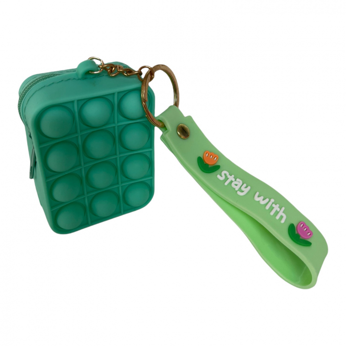 Portofel si portchei pop it, dreptunghi verde