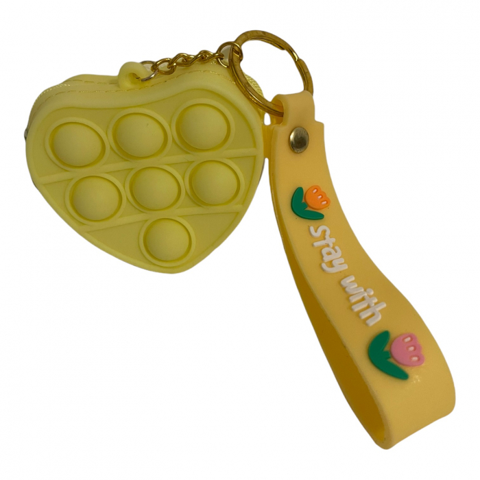 Portofel si portchei pop it, inima galben