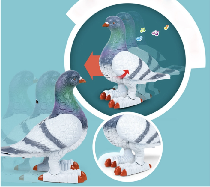 Porumbel interactiv realist – jucarie educativa cu miscare, sunete si aripi mobile [5]