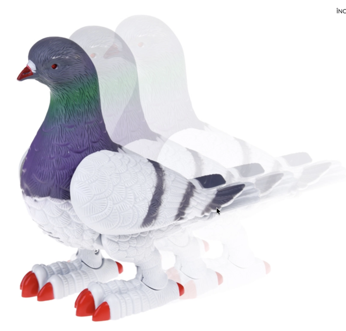 Porumbel interactiv realist – jucarie educativa cu miscare, sunete si aripi mobile [1]