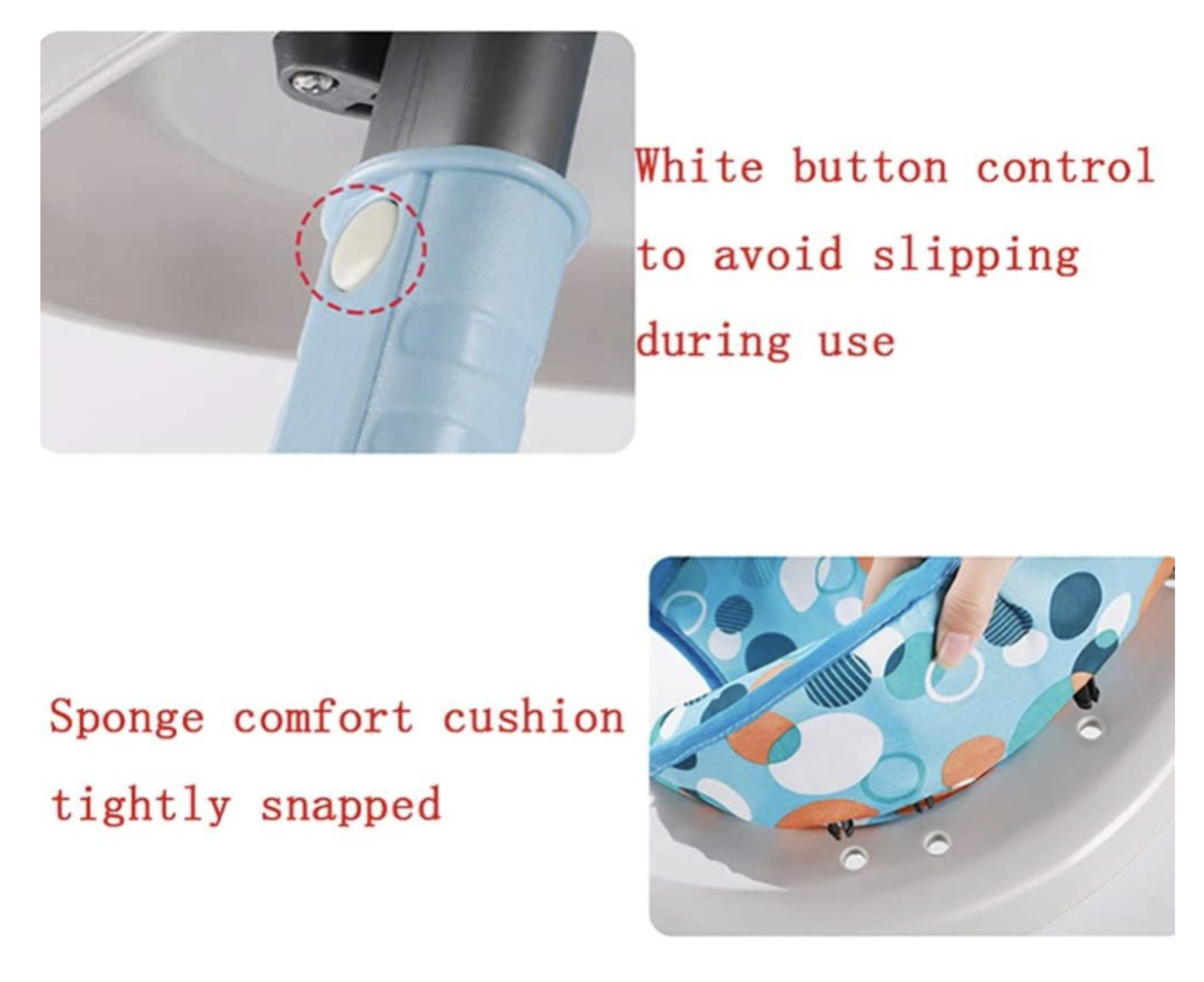 Premergator reglabil pe inaltime cu panou detasabil Broscuta Bleu, pliabil, 6 roti, 6 luni+ [6]