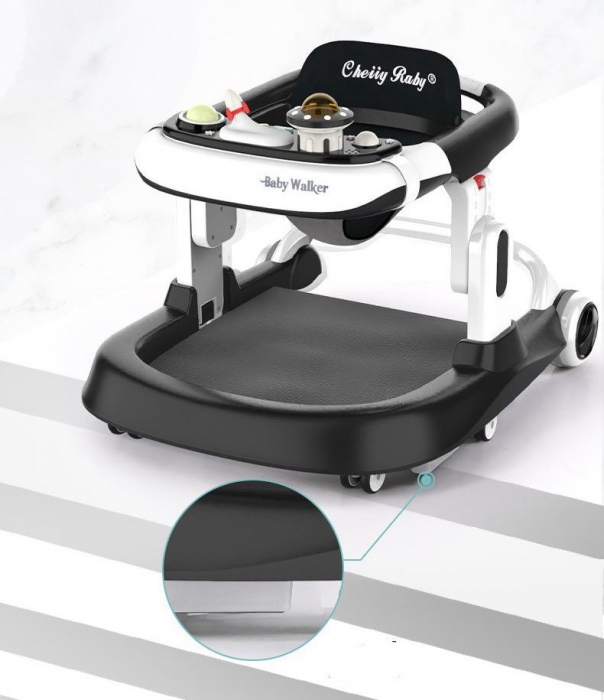 Premergator si Antemergator reglabil pe inaltime, cu roti de silicon, 932, negru [4]
