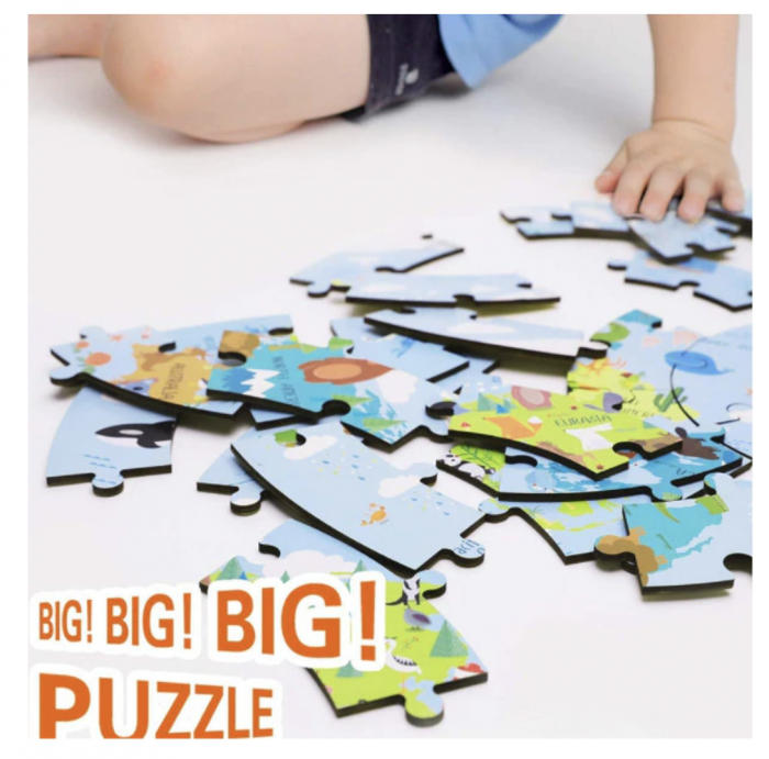 Puzzle bebe cu 48 piese mari, Animale din Jungla [7]