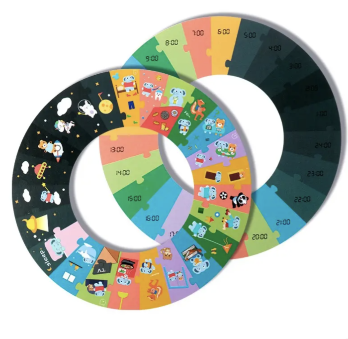 Puzzle Circular Educativ Rutina Zilnica A Elefantului KABI Diametru 50 cm 25 Piese Mari 18 Luni+ [2]
