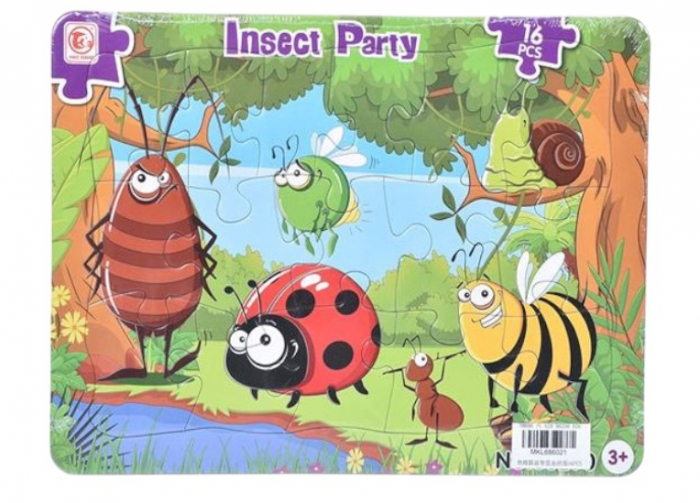 Puzzle clasic, Petrecerea Insectelor, 16 piese mari [2]