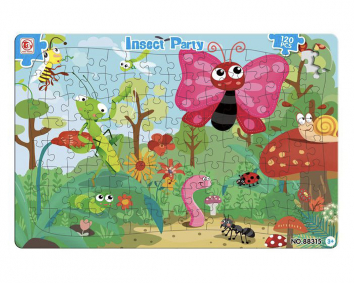 Puzzle clasic, Petrecerea Insectelor, 120 piese