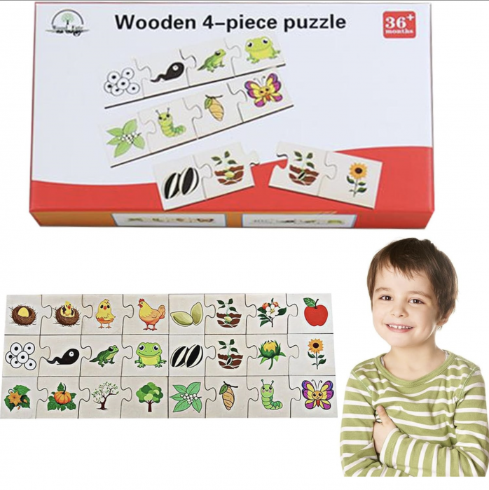 Puzzle de Asociere cu Animale si evolutia lor, 24 Piese [2]