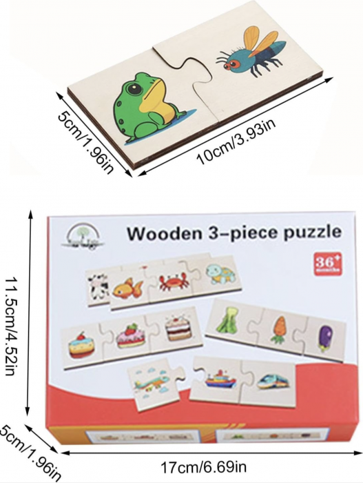 Puzzle de Asociere cu Animale sau obiecte similare, 24 piese [4]
