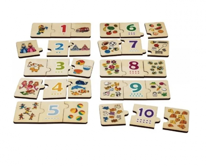 Puzzle de Asociere cu Numere si Imagini, 30 Piese [3]