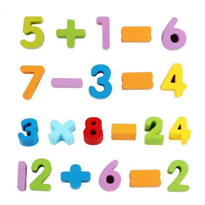 Puzzle Incastru Montessori Cu Cifre Si Semne Matematice 3D [4]