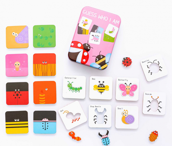 Puzzle si sabloane Insectele - Ghici cine sunt?, in cutie metalica [2]