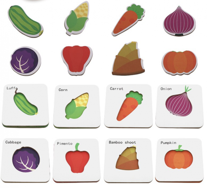 Puzzle si sabloane Legumele - Ghici cine sunt?, in cutie metalica [3]